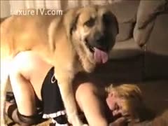 In this beast sex film, a slave boy learns how to engulf a beast penis.